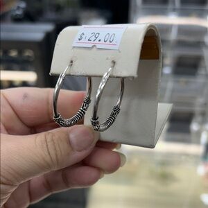 Elegant 925 Sterling Silver Hoop Earrings